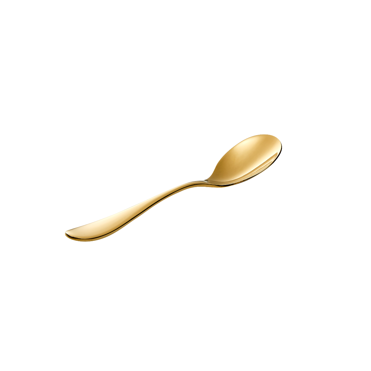 ONDE GOLD FINISH DESSERT SPOON SET OF 12