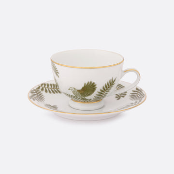 Gilded Fern Tea Cup & Saucer