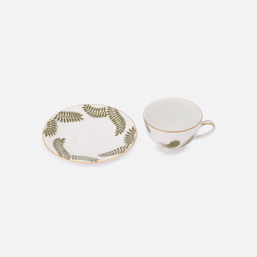 Gilded Fern Tea Cup & Saucer