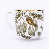 GILDED FERN COFFEE MUG SET