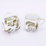 GILDED FERN COFFEE MUG SET