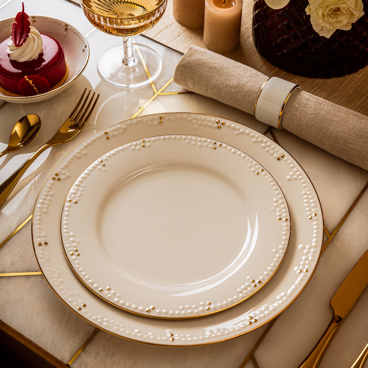 Gilded Pearl Salad plate
