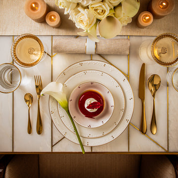 Gilded Pearl Dinner set for 6