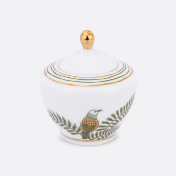 Gilded Fern Sugar Pot