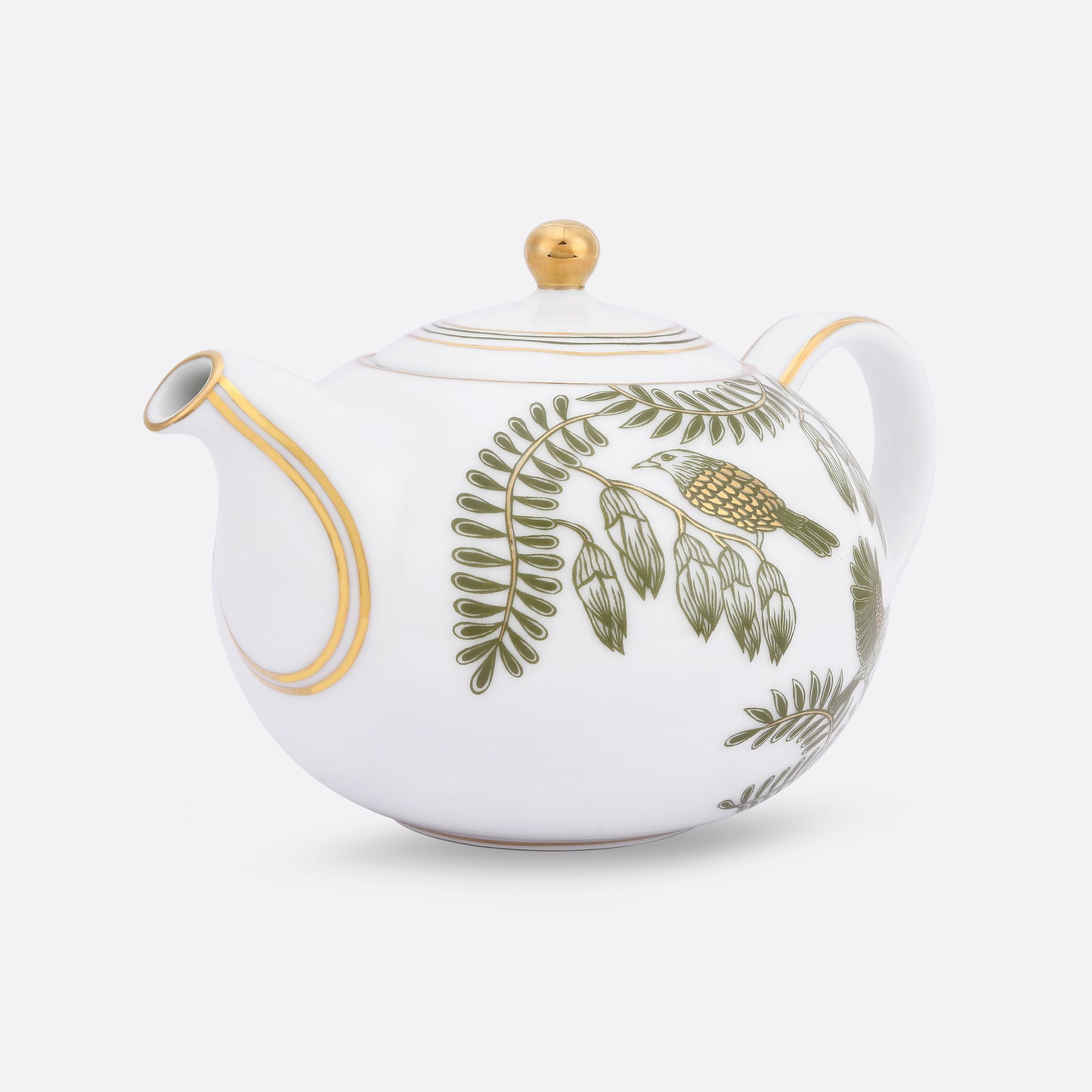 Gilded Fern Tea Pot