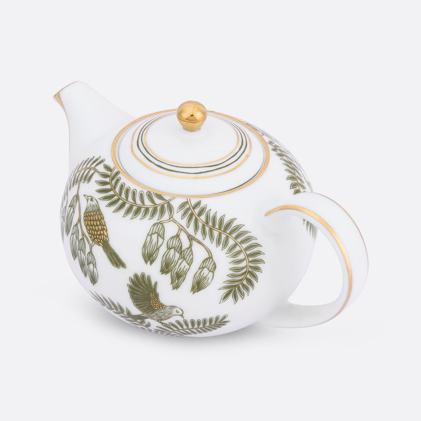 Gilded Fern Tea Pot