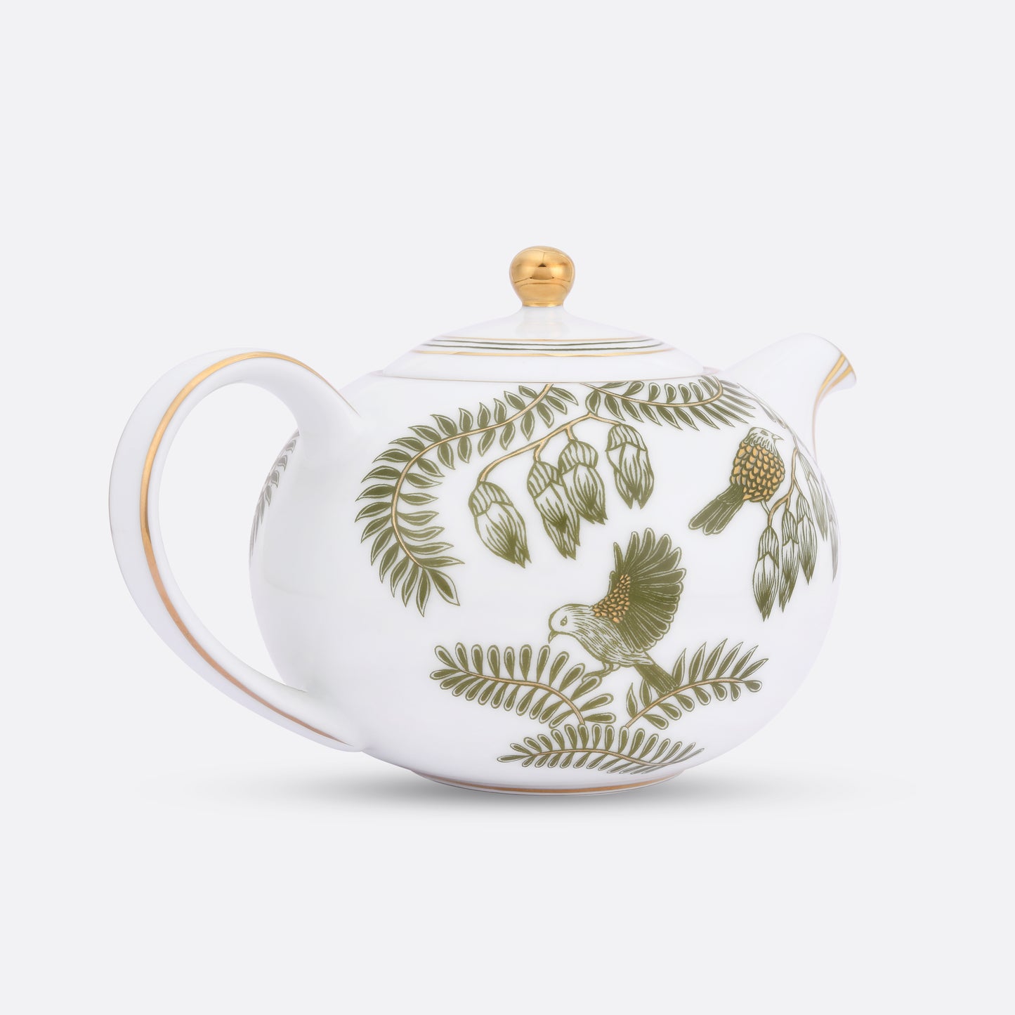 Gilded Fern Tea Pot