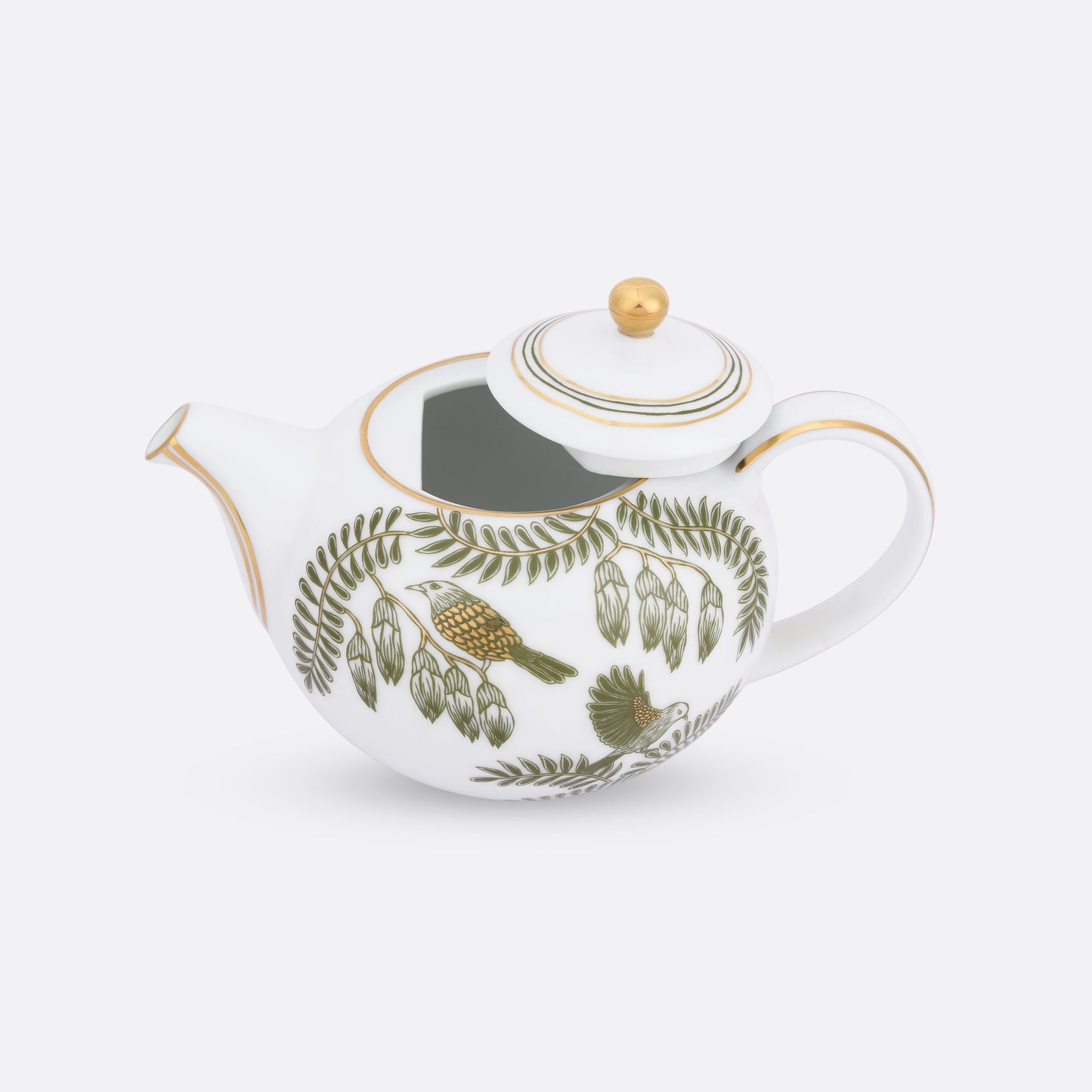 Gilded Fern Tea Pot