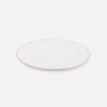 Gilded Pearl Oval Serving Platter
