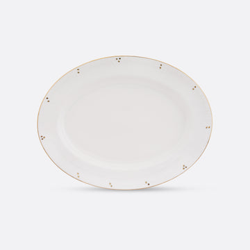 Gilded Pearl Oval Serving Platter