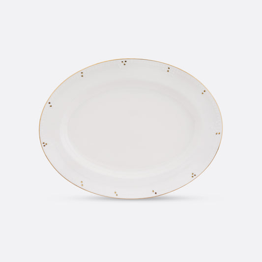 Gilded Pearl Oval Serving Platter