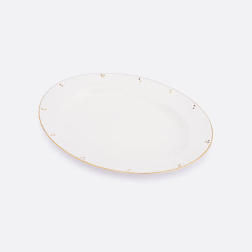 Gilded Pearl Oval Serving Platter