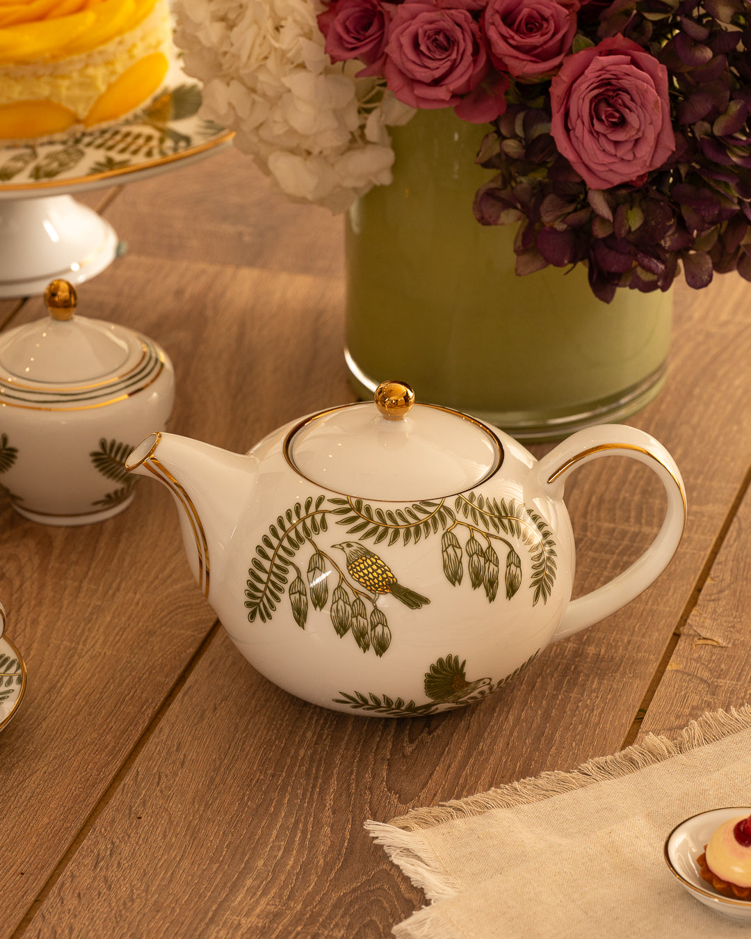 Gilded Fern Tea Pot