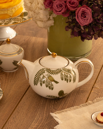 Gilded Fern Tea Pot
