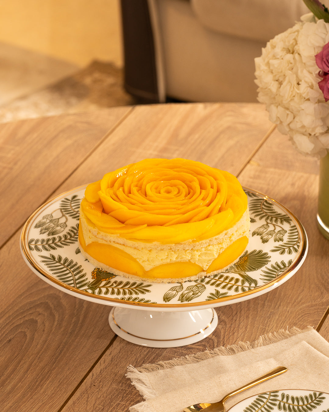 Gilded Fern Cake Stand