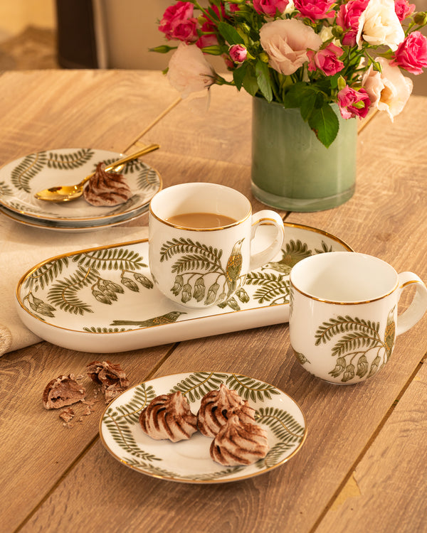 GILDED FERN COFFEE MUG SET