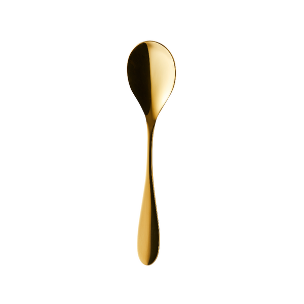 ONDE GOLD FINISH DESSERT SPOON SET OF 12