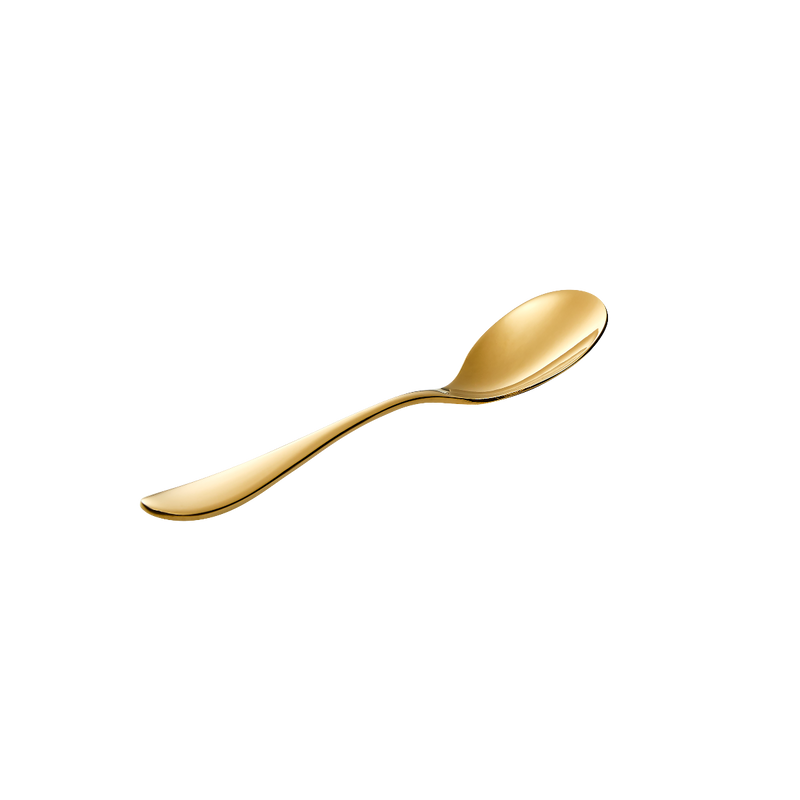 ONDE GOLD FINISH DESSERT SPOON SET OF 12